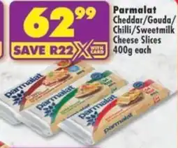 Shoprite Parmalat Cheddar/ Gouda/ Chilli/ Sweetmilk Cheese Slices offer