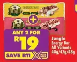Shoprite Jungle Energy Bar All Variants offer