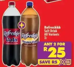 Shoprite Refreshhh Soft Drink All Variants offer