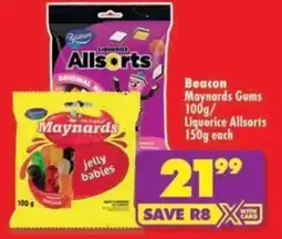 Shoprite Beacon Maynards Gums/ Liquorice Allsorts offer