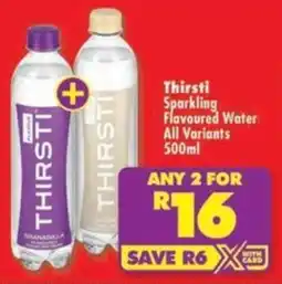 Shoprite Thirsti Sparkling Flavoured Water All Variants offer