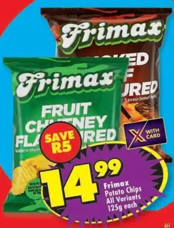 Shoprite Frimax Potato Chips All Variants offer