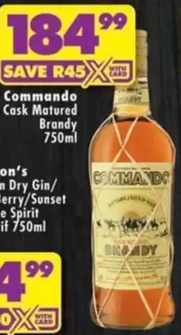 Shoprite Commando Cask Matured Brandy offer