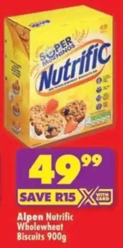 Shoprite Alpen Nutrific Wholewheat Biscuits offer