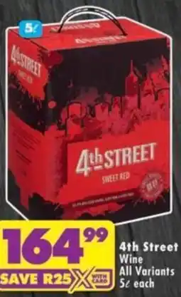 Shoprite 4th Street Wine All Variants offer