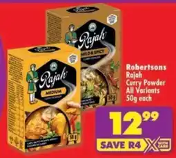 Shoprite Robertsons Rajah Curry Powder All Variants offer