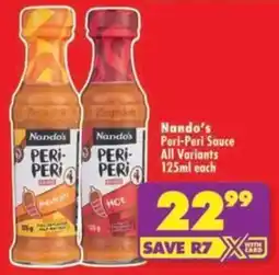 Shoprite Nando's Peri-Peri Sauce All Variants offer