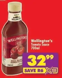 Shoprite Wellington's Tomato Sauce offer