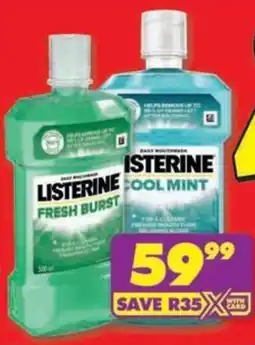 Shoprite Listerine Fresh Burst/ Cool Mint Anti-Bacterial Mouthwash offer