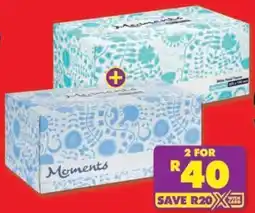 Shoprite Moments 2-Ply Facial Tissues offer