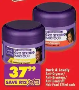 Shoprite Dark & Lovely Anti-Dryness/ Anti-Breakage/ Anti-Dandruff Hair Food offer