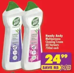 Shoprite Handy Andy Multipurpose Cleaning Cream All Variants offer