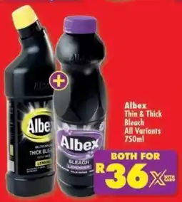 Shoprite Albex Thin & Thick Bleach All Variants offer