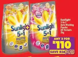 Shoprite Sunlight 5-In-1 Auto Washing Powder All Variants offer