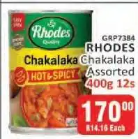 KitKat Cash and Carry RHODES Chakalaka Assorted 400g 12s offer