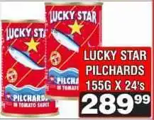 Advance Cash n Carry LUCKY STAR PILCHARDS 155G X 24's offer