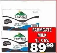 Advance Cash n Carry FARMGATE MILK 1L X 6's offer