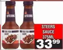 Advance Cash n Carry STEERS SAUCE 375ML offer