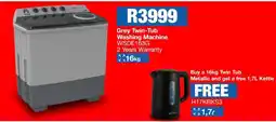 OK Furniture Grey Twin-Tub Washing Machine offer