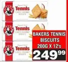Advance Cash n Carry BAKERS TENNIS BISCUITS 200G X 12's offer