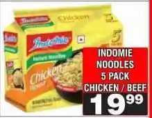 Advance Cash n Carry INDOMIE NOODLES 5 PACK CHICKEN / BEEF offer
