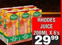 Advance Cash n Carry Rhodes Juice 200ml x 6's offer