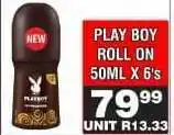 Advance Cash n Carry PLAY BOY ROLL ON 50ML X 6's offer