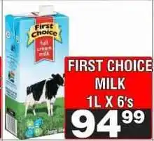 Advance Cash n Carry FIRST CHOICE MILK 1L X 6's offer