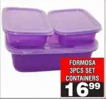 Advance Cash n Carry FORMOSA 3PCS SET CONTAINERS offer