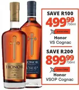 Checkers Liquor Shop Honor VS Cognac offer