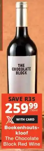 Checkers Liquor Shop Boekenhoutskloof The Chocolate Block Red Wine offer