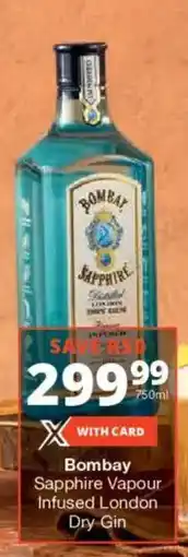 Checkers Liquor Shop Bombay Sapphire Vapour Infused London Dry Gin offer
