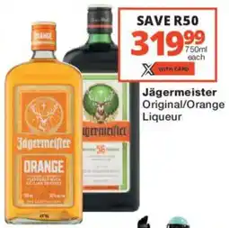 Checkers Liquor Shop Jägermeister Original/ Orange Liqueur offer