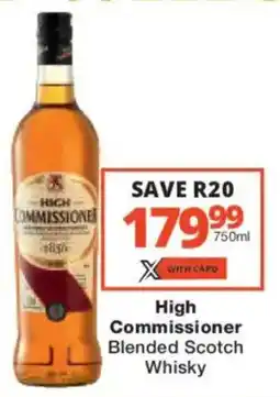 Checkers Liquor Shop High Commissioner Blended Scotch Whisky offer