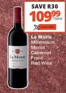 Checkers Liquor Shop La Motte Millennium Merlot Cabernet Franc Red Wine offer