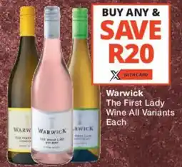 Checkers Liquor Shop Warwick The First Lady Wine All Variants offer