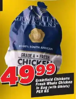 OK Grocer Grainfield Chickens Fresh Whole Chicken in Bag with Giblets offer