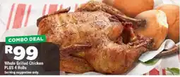 OK Grocer Whole Grilled Chicken plus 4 Rolls offer