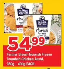 OK Grocer Farmer Brown Nourish Frozen Crumbed Chicken offer