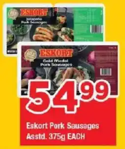 OK Grocer Eskort Pork Sausages offer