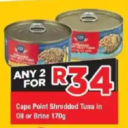 OK Grocer Cape Point Shredded Tuna in Oil or Brine offer