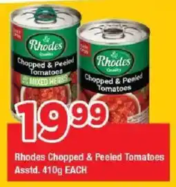 OK Grocer Rhodes Chopped & Peeled Tomatoes offer