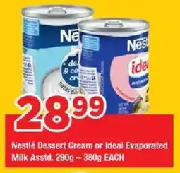 OK Grocer Nestlé Dessert Cream or Ideal Evaporated Milk offer