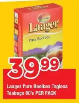 OK Grocer Laager Pure Rooibos Tagless Teabags offer