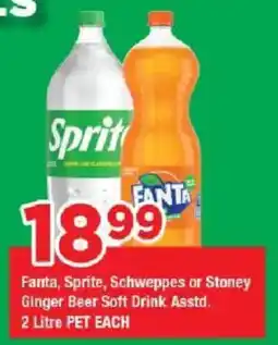 OK Grocer Fanta, Sprite, Schweppes or Stoney Ginger Beer Soft Drink offer