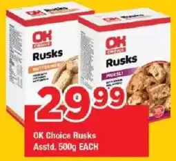 OK Grocer OK Choice Rusks offer