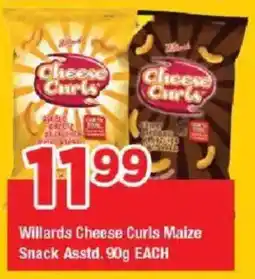 OK Grocer Willards Cheese Curls Maize Snack offer