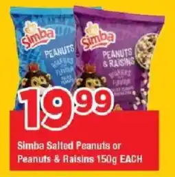 OK Grocer Simba Salted Peanuts or Peanuts & Raisins offer