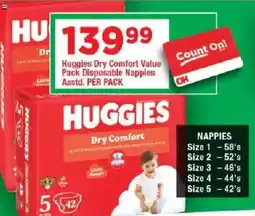 OK Grocer Huggies Dry Comfort Value Pack Disposable Nappies offer