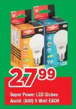 OK Grocer Super Power LED Globes A60 9 Watt offer